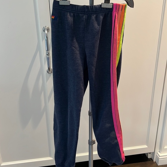 Aviator Nation Other - Navy blue aviator nation sweatpants with neon stripes